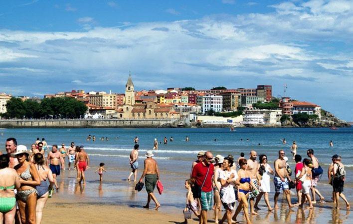 Atico Marques Vistas Al Mar - Garaje Opcional Gijón Exterior foto